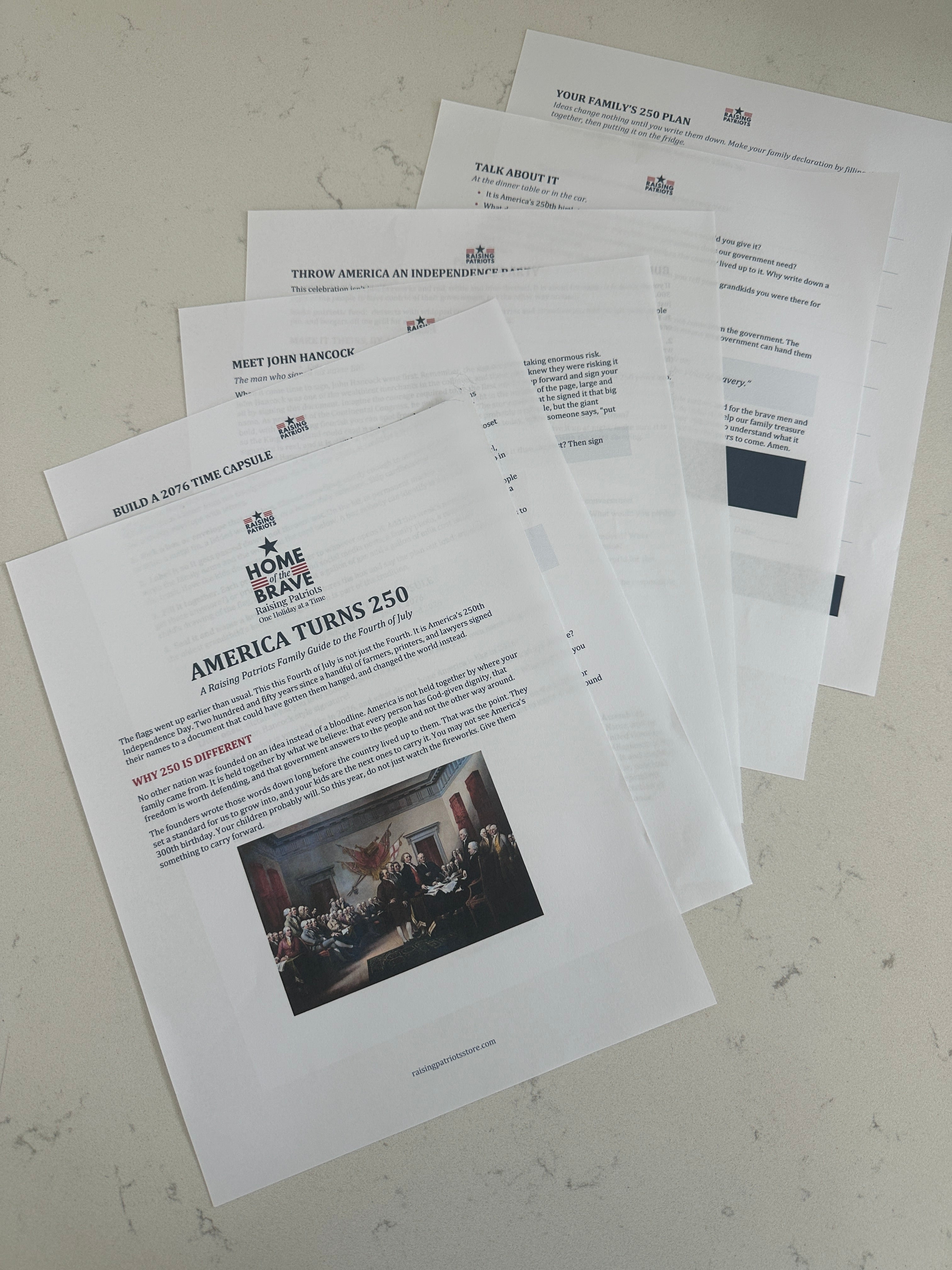 America 250 Printable
